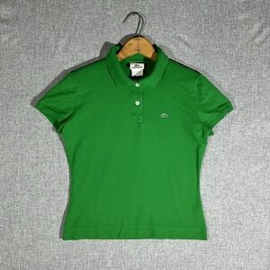 Lacoste Women's Size 40 Classic Fit Green Short Sleeve Polo Shirt